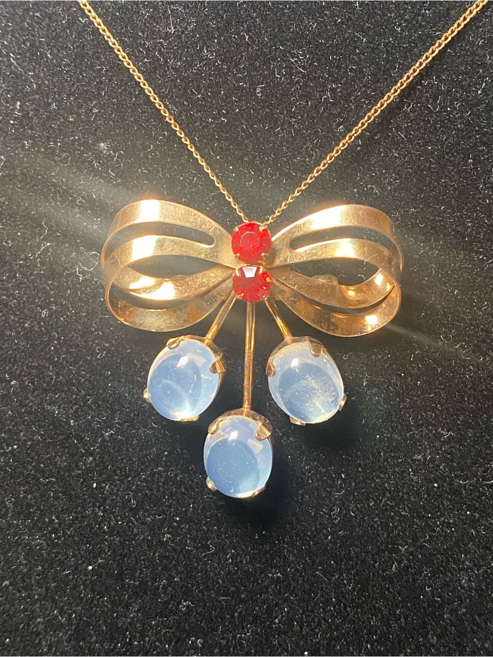 Vintage Van Dell 12K Gold Filled Bow Brooch / Pendant